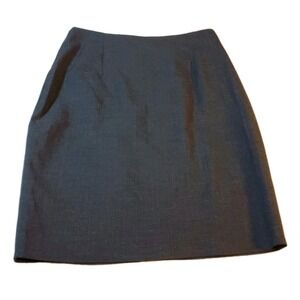 Laura Galic Skirt Women's M Gray 100% Wool Lined Zip Career Knee-length‎ Office